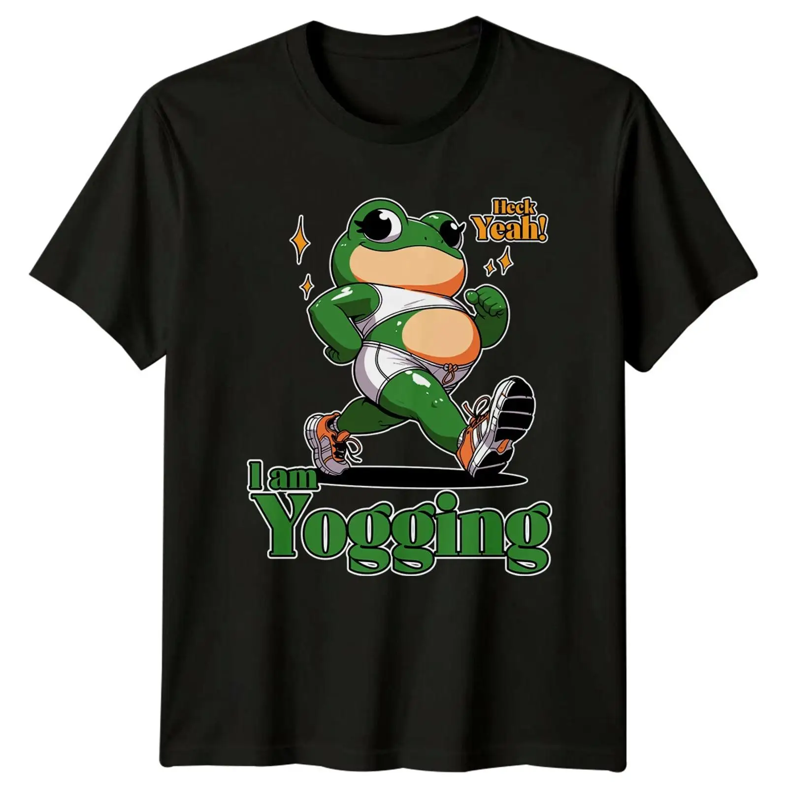Yoga Fitness Images - Frog I jog funny T shirt