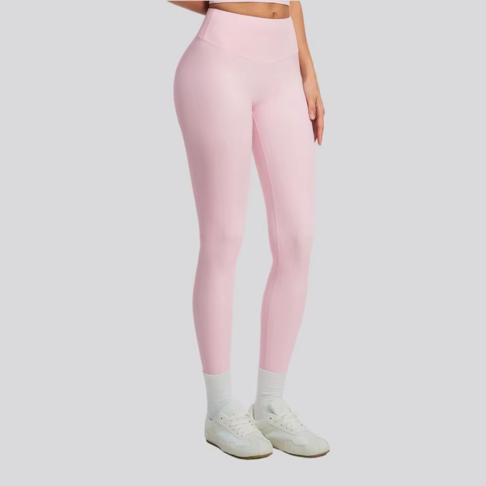 Yoga Fitness Workout - Solid Color Yoga Pants Women's High