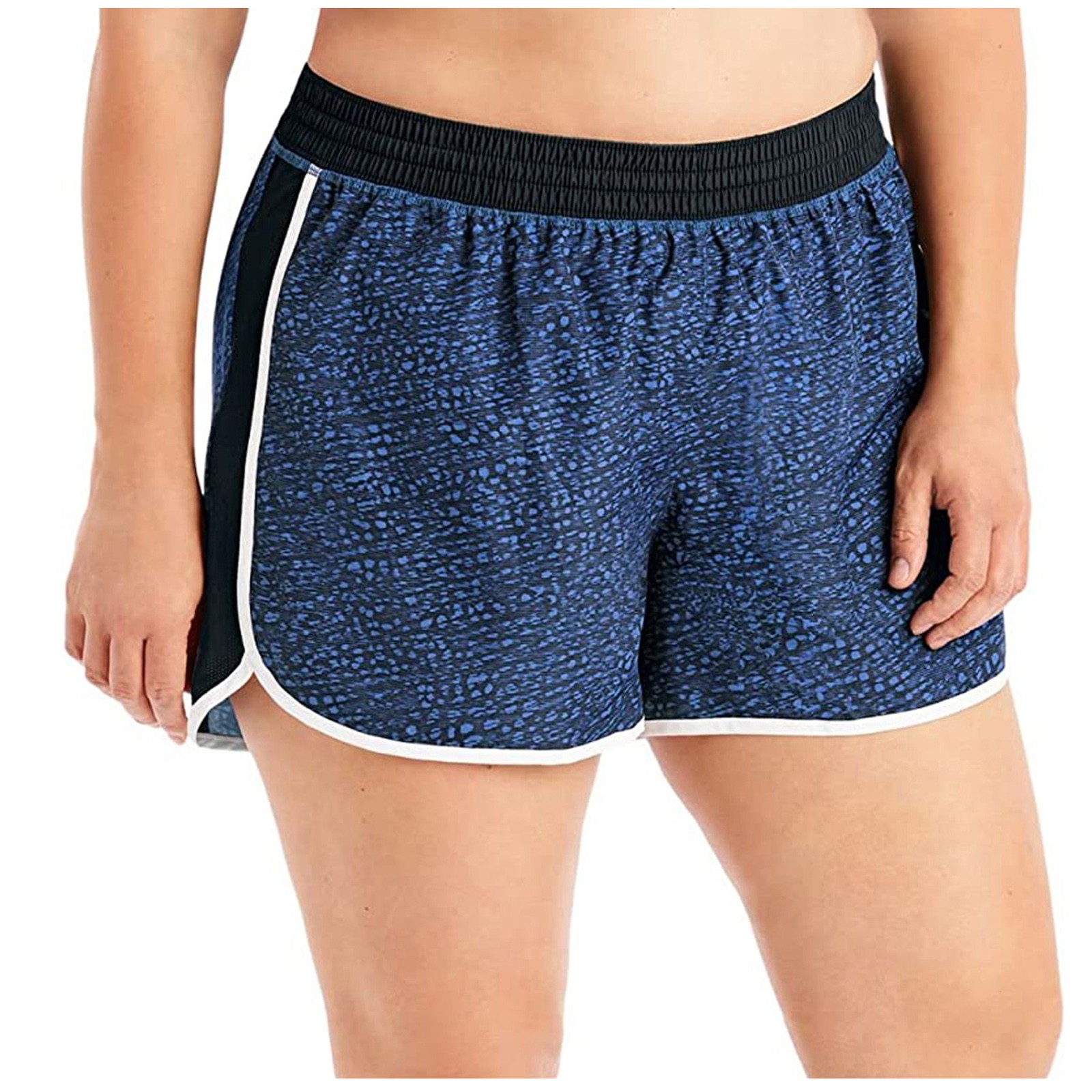 Yoga Fitness Workout - Women'S Elastic Waist Athletic Shorts Side