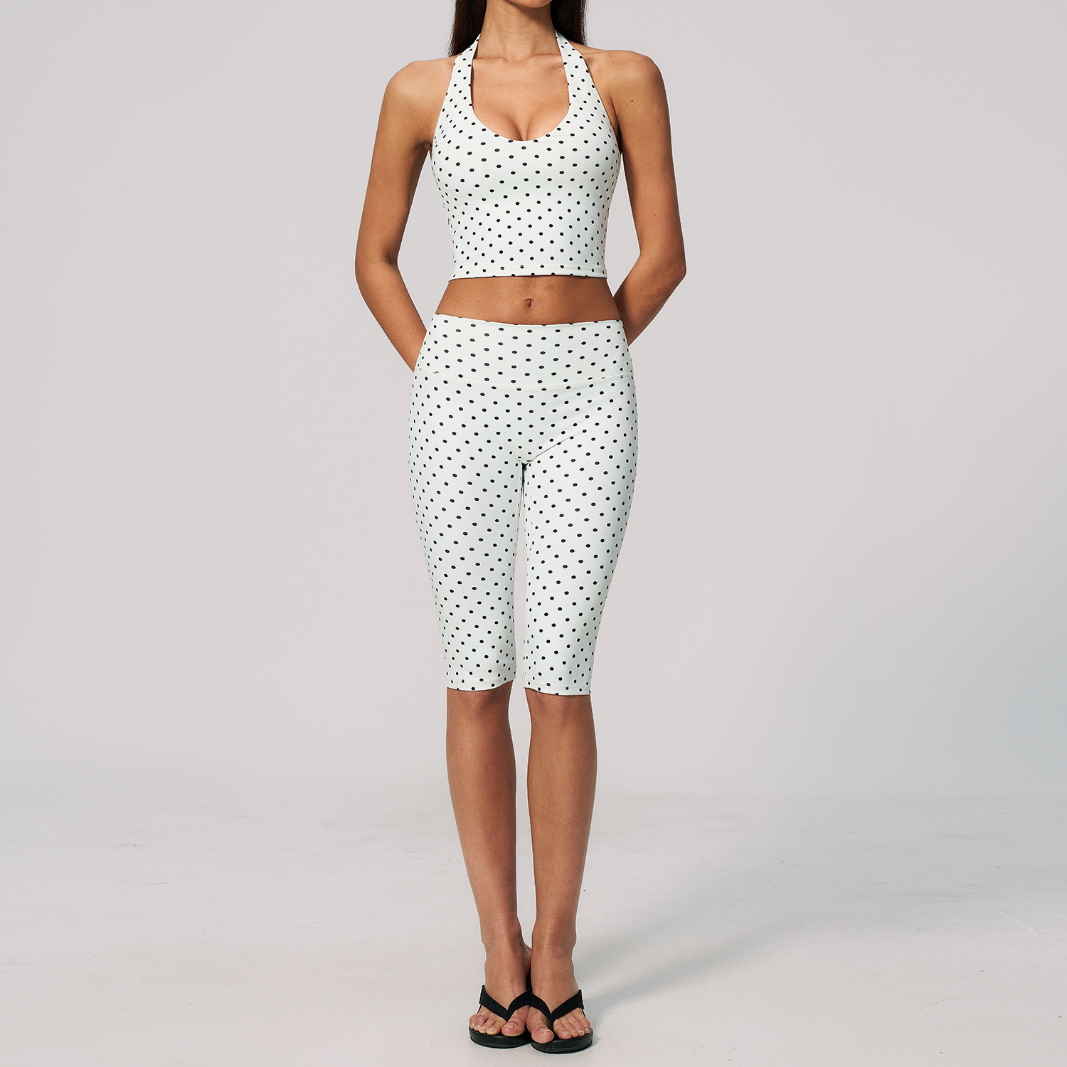 STYLISH LADY Polka Dot Halter  - огляд і ціна Yoga Fitness Fit Club
