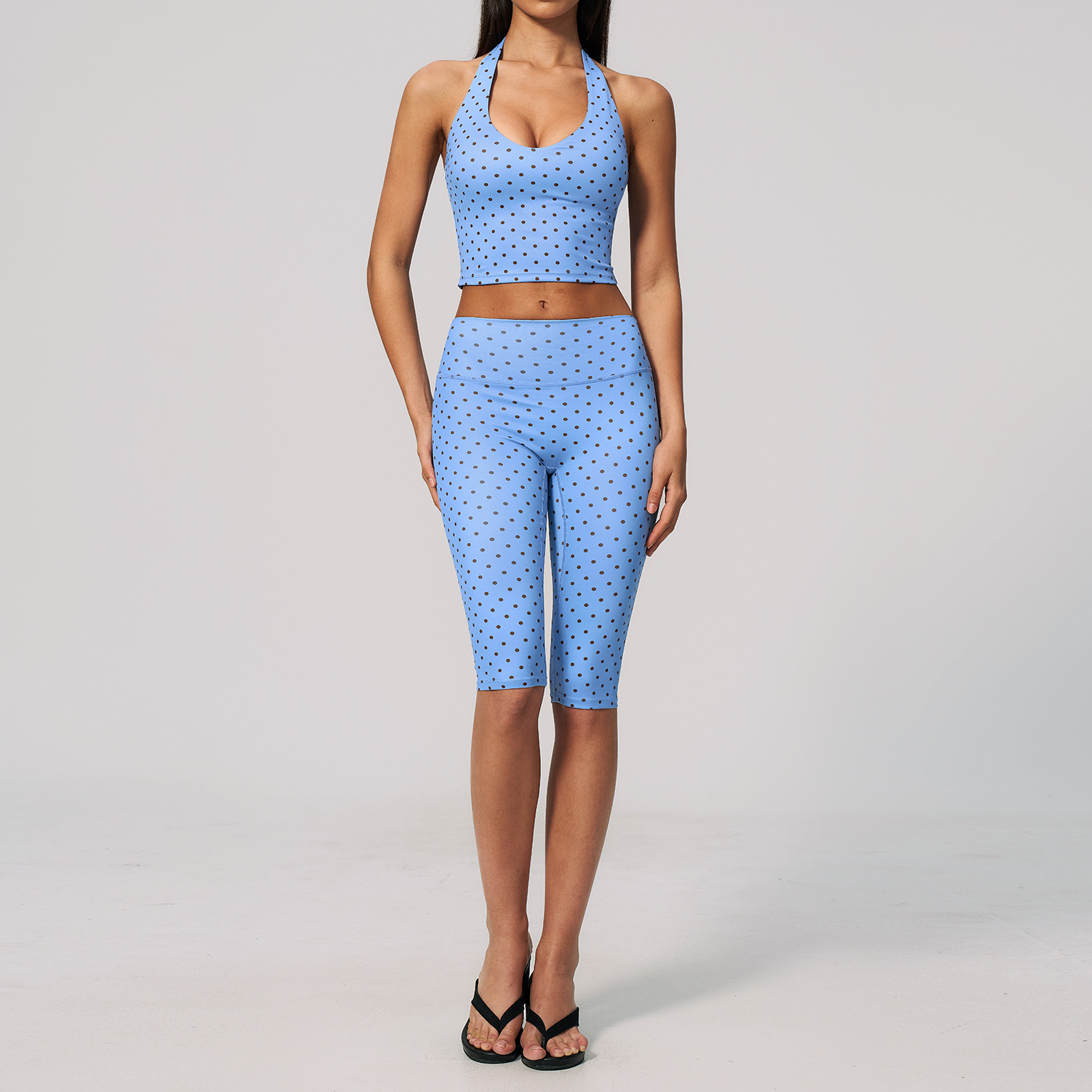 STYLISH LADY Polka Dot Halter  - огляд і ціна Yoga Fitness Fit Club