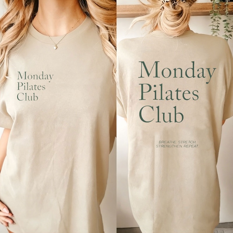 Shirt for Pilates Monday Pilat - огляд і ціна Yoga Fitness Fit Club